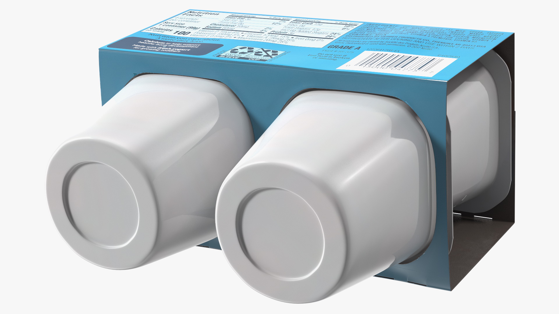Gerber Strawberry Yogurt Packaging 3D model