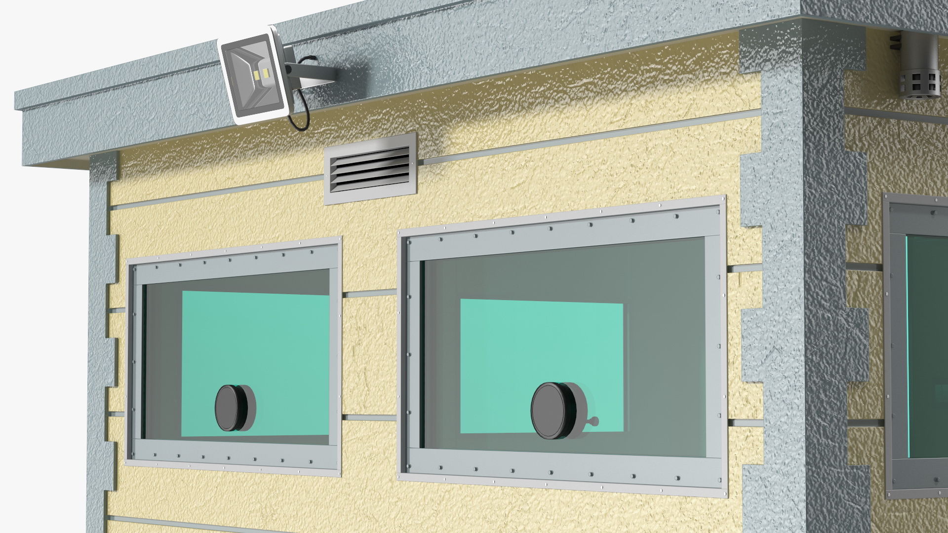 3D Outdoor Bullet Resistant Guard House