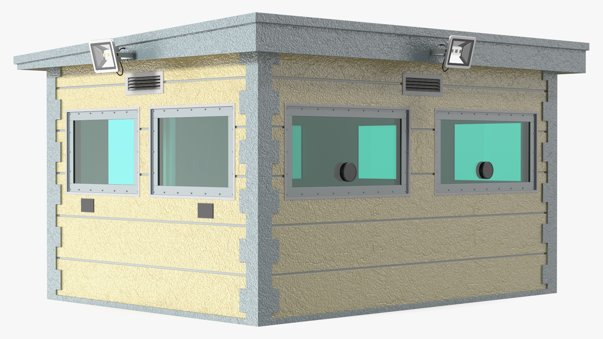 3D Outdoor Bullet Resistant Guard House
