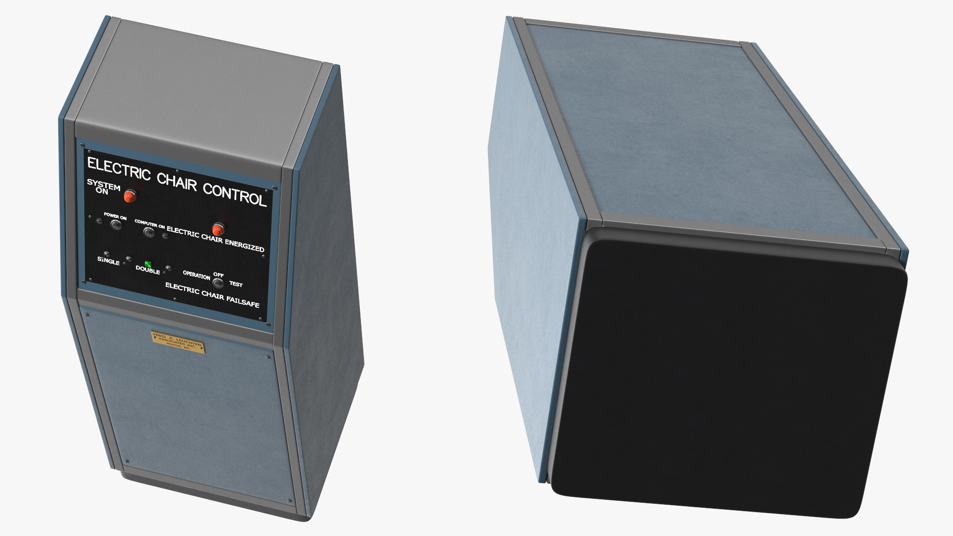 3D Electric Chair with Control Panel model