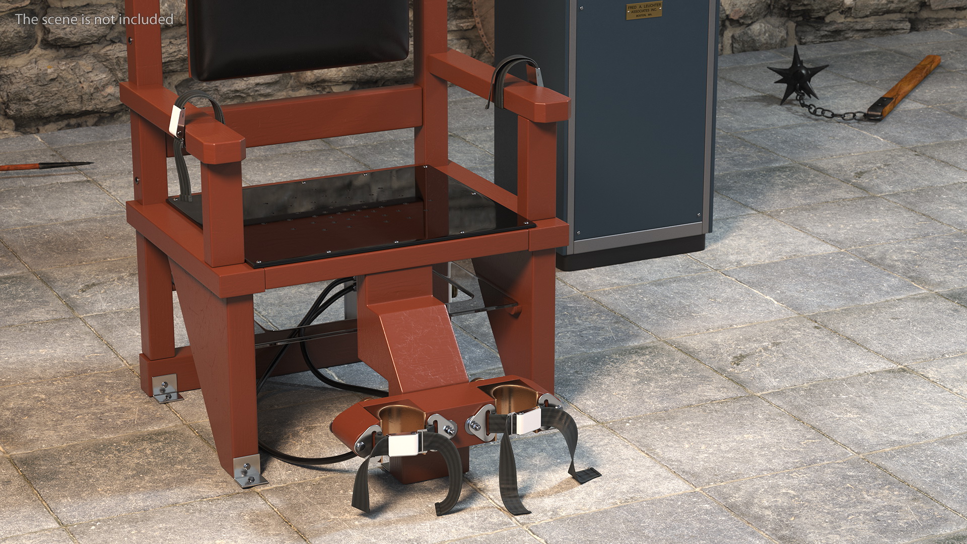 3D Electric Chair with Control Panel model