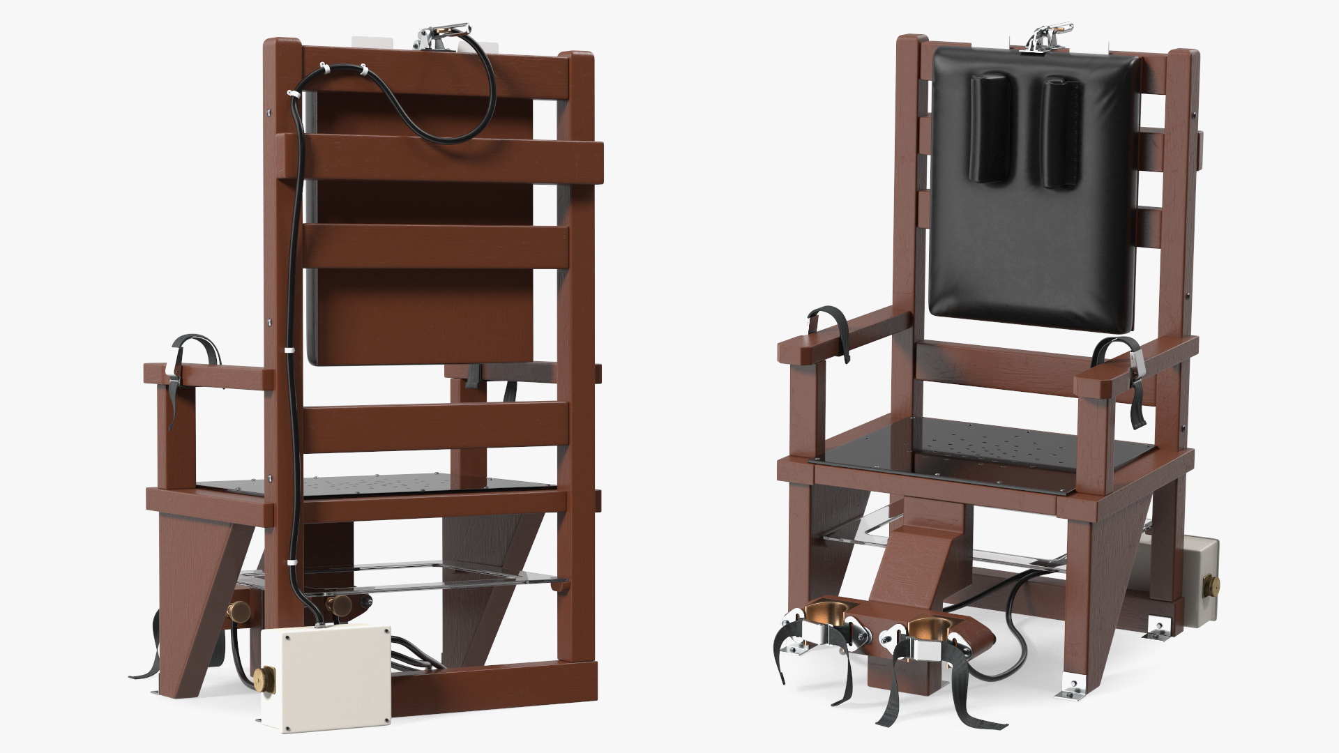 3D Electric Chair with Control Panel model