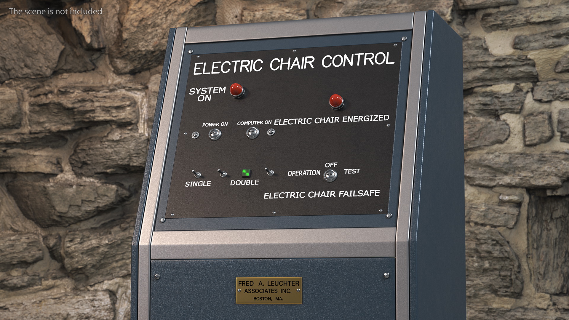 3D Electric Chair with Control Panel model