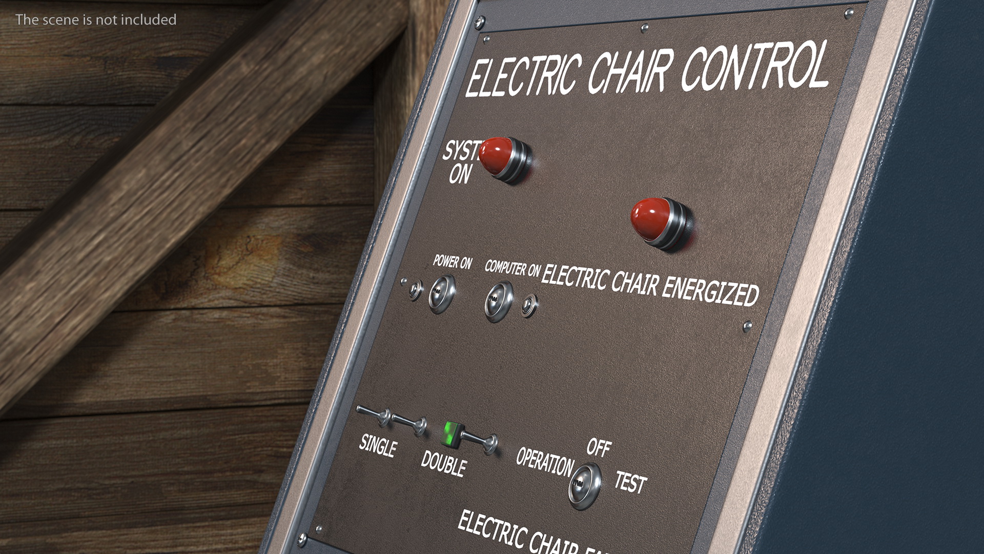 3D Electric Chair with Control Panel model