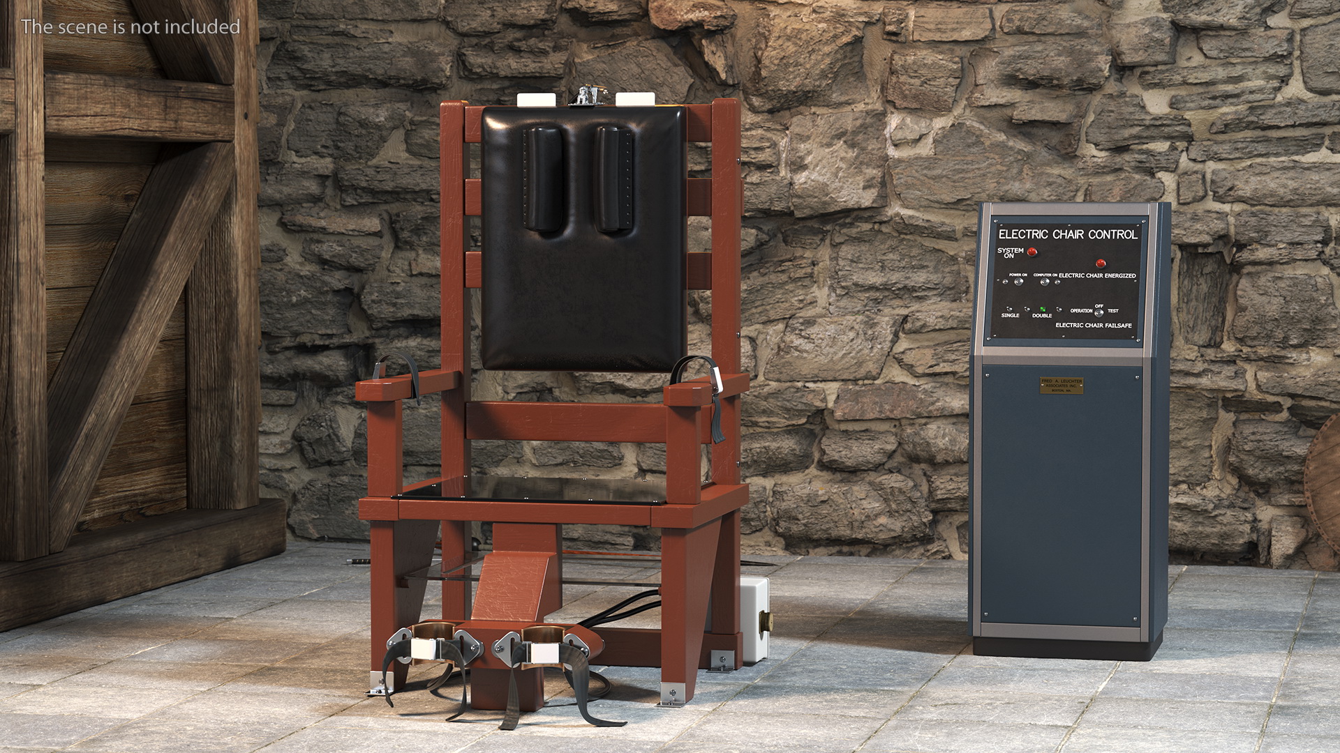 3D Electric Chair with Control Panel model