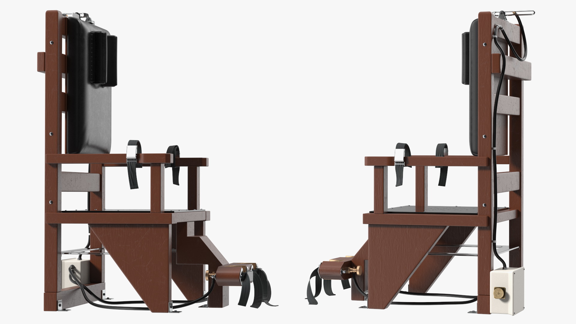 3D Electric Chair with Control Panel model
