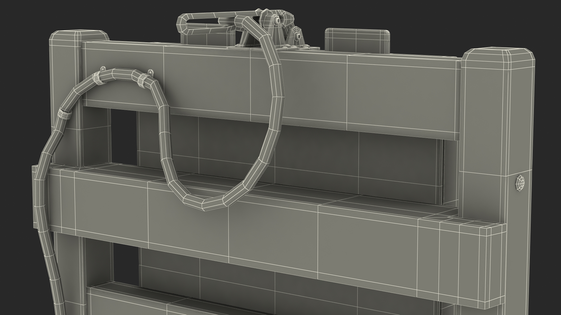3D Electric Chair with Control Panel model