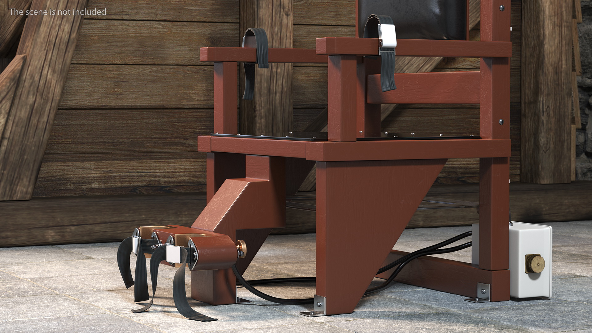 3D Electric Chair with Control Panel model