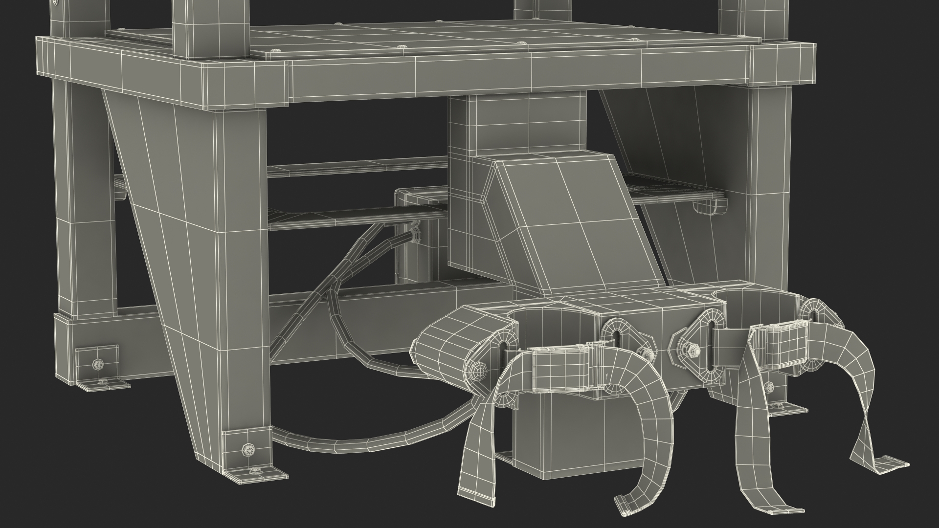 3D Electric Chair with Control Panel model