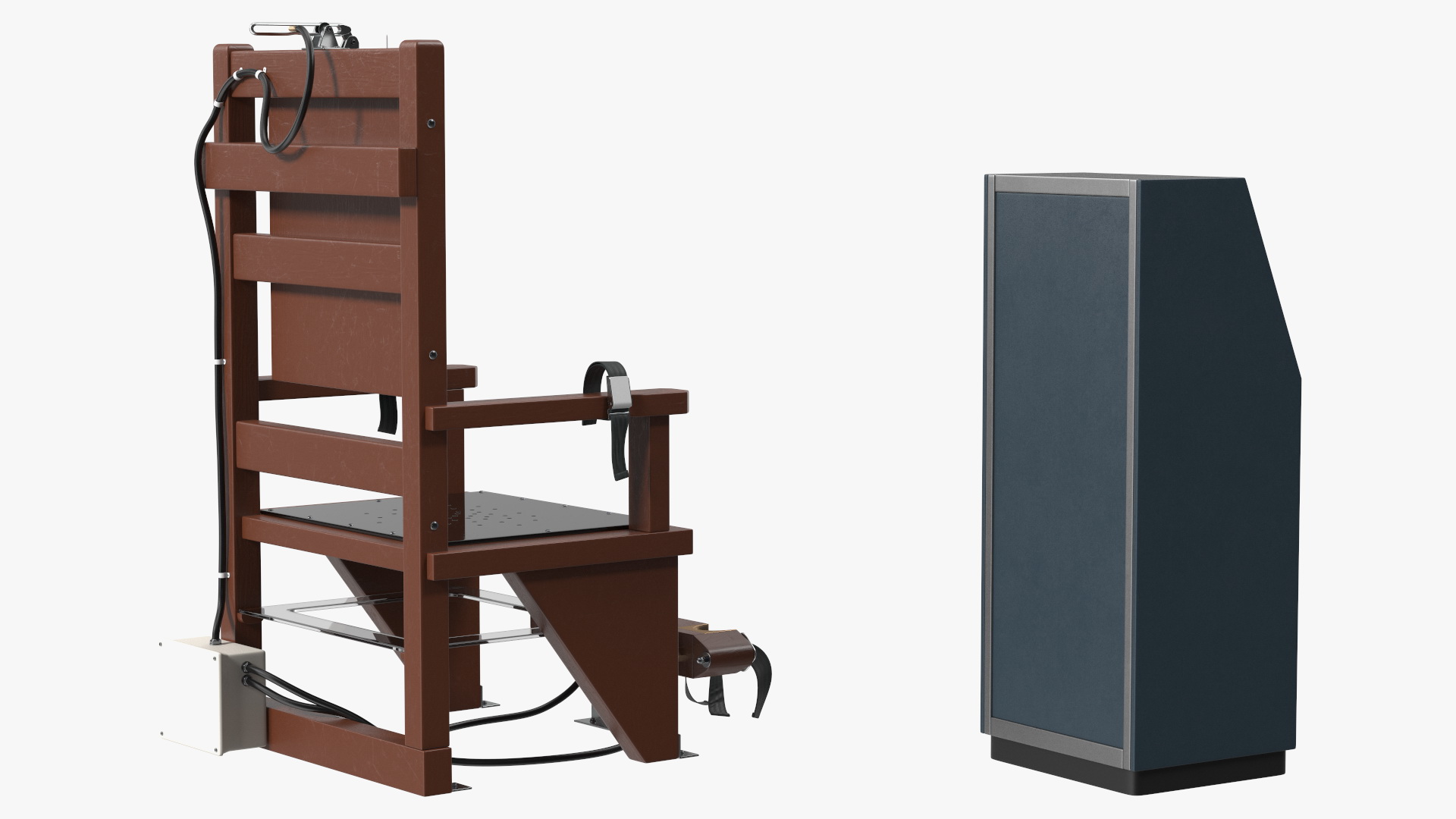3D Electric Chair with Control Panel model