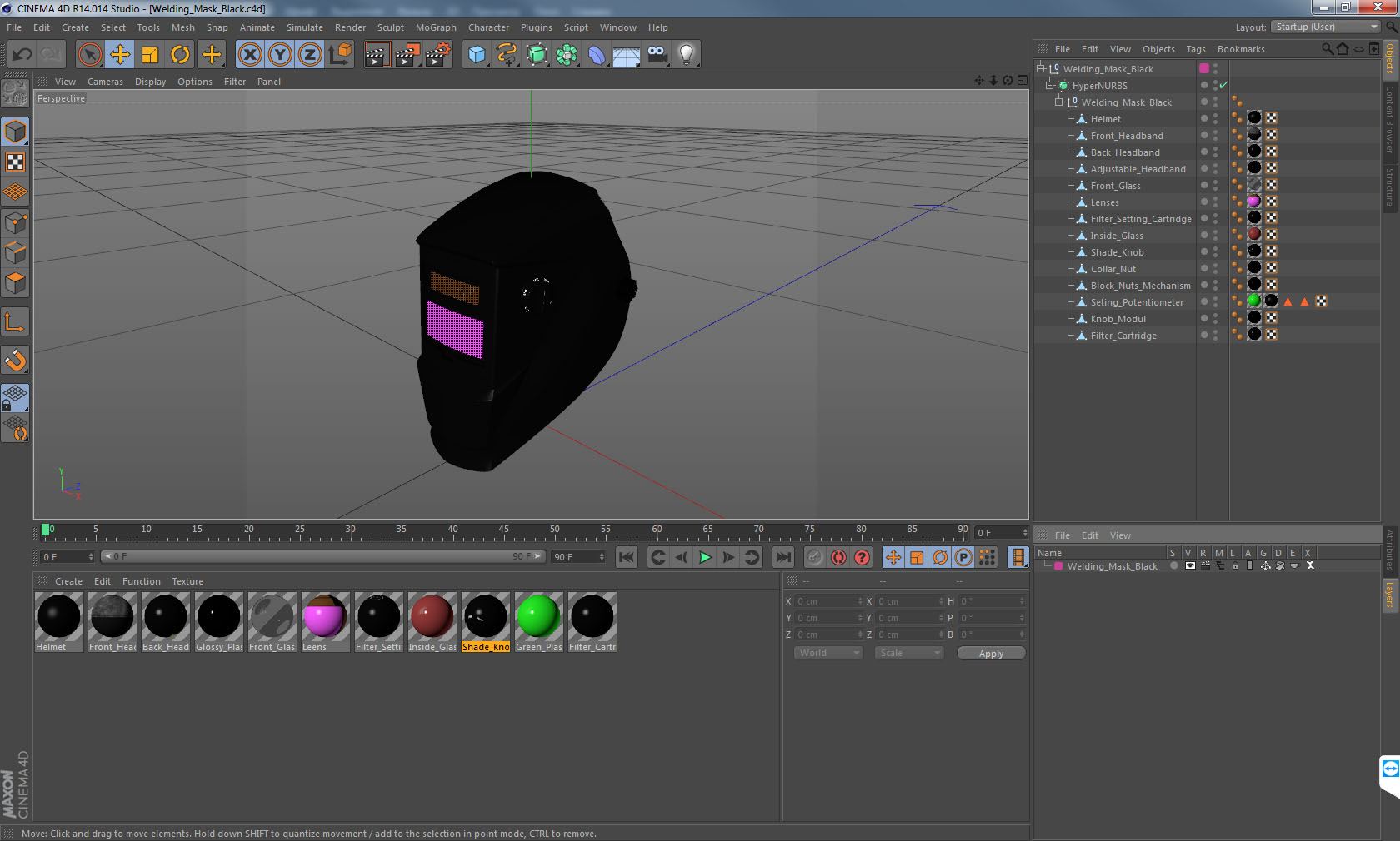 3D Welding Mask Black model