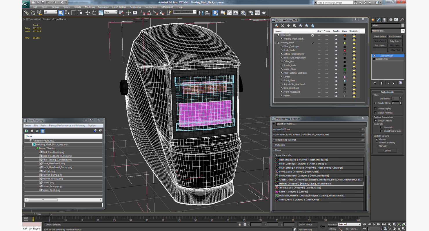 3D Welding Mask Black model