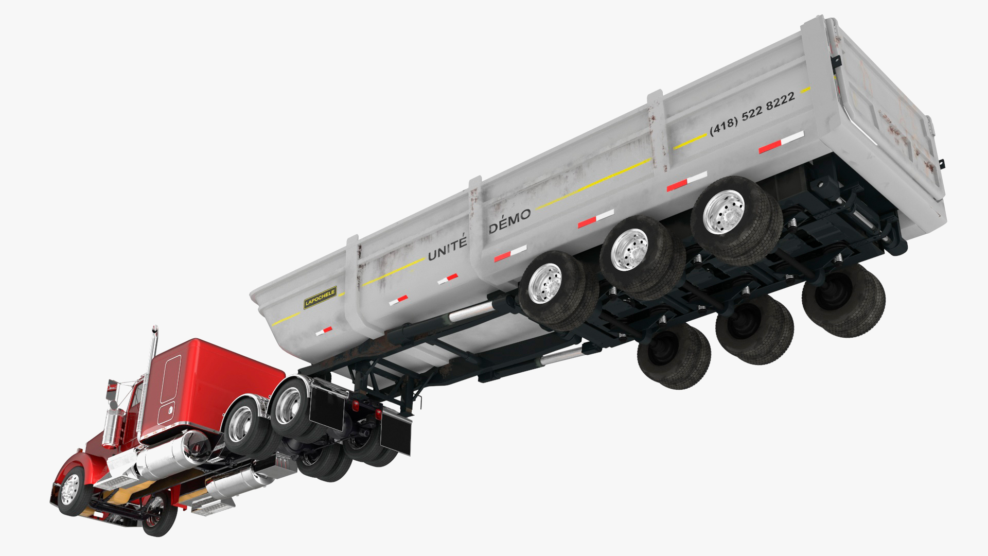 3D Commercial Dump Trailer model