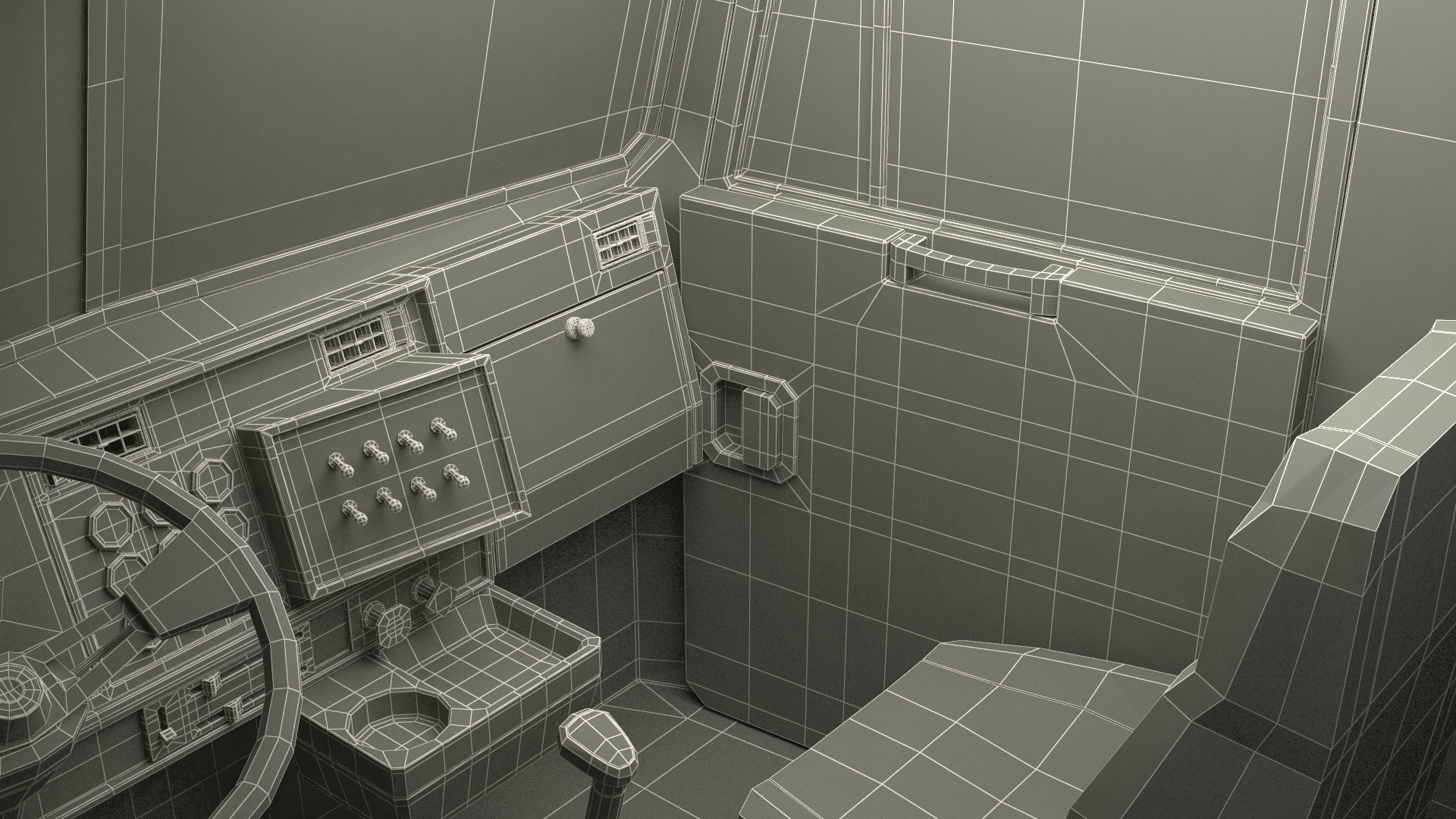 3D Commercial Dump Trailer model