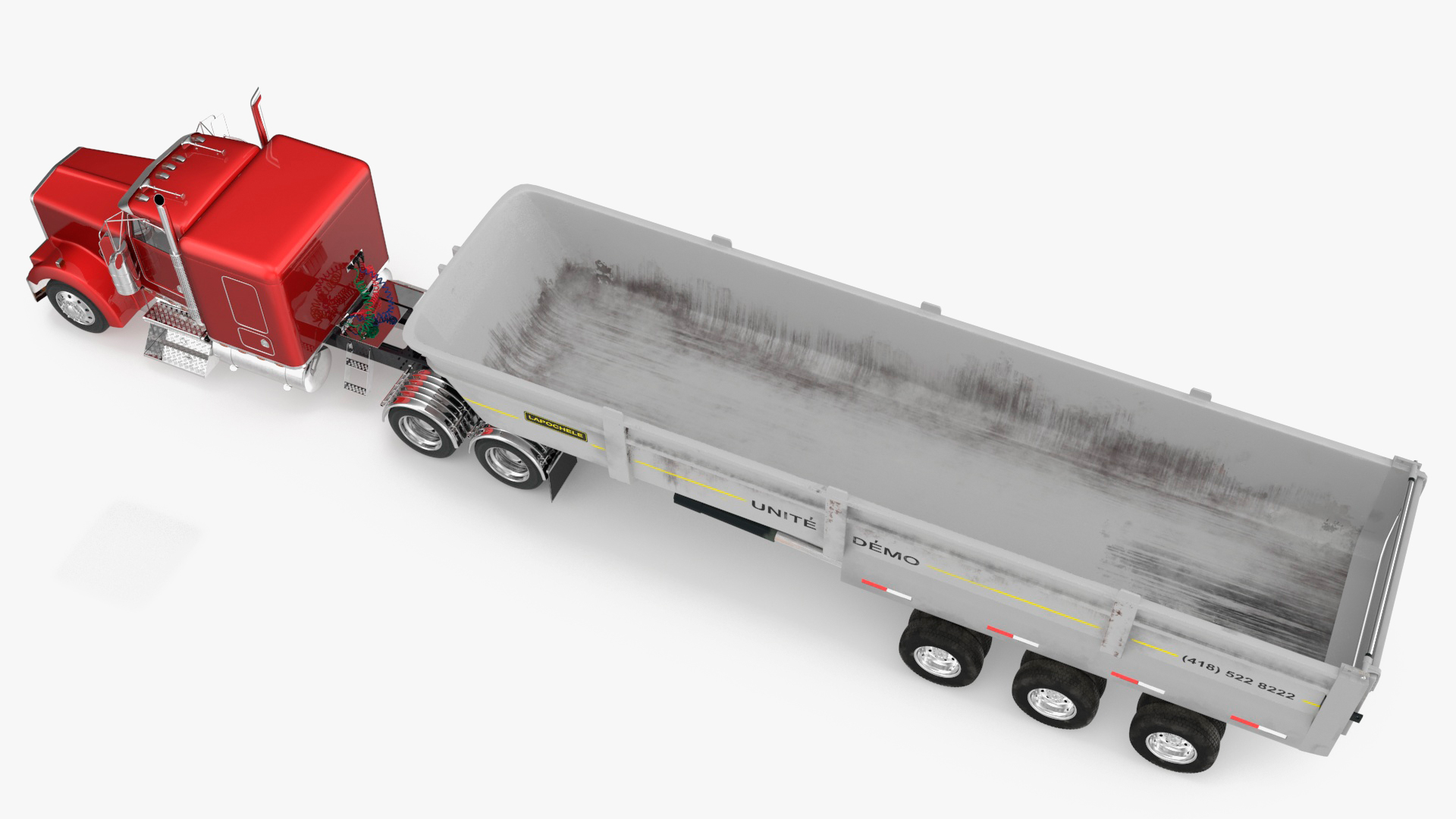 3D Commercial Dump Trailer model