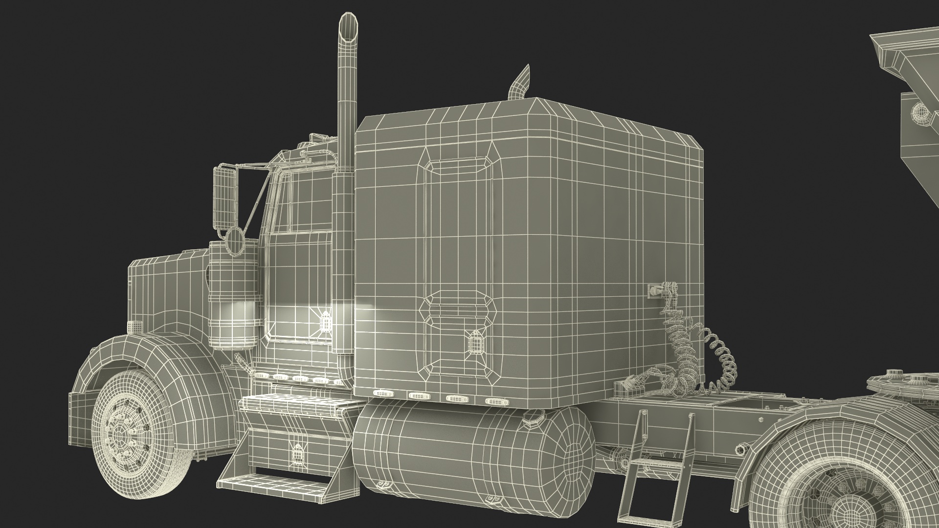3D Commercial Dump Trailer model
