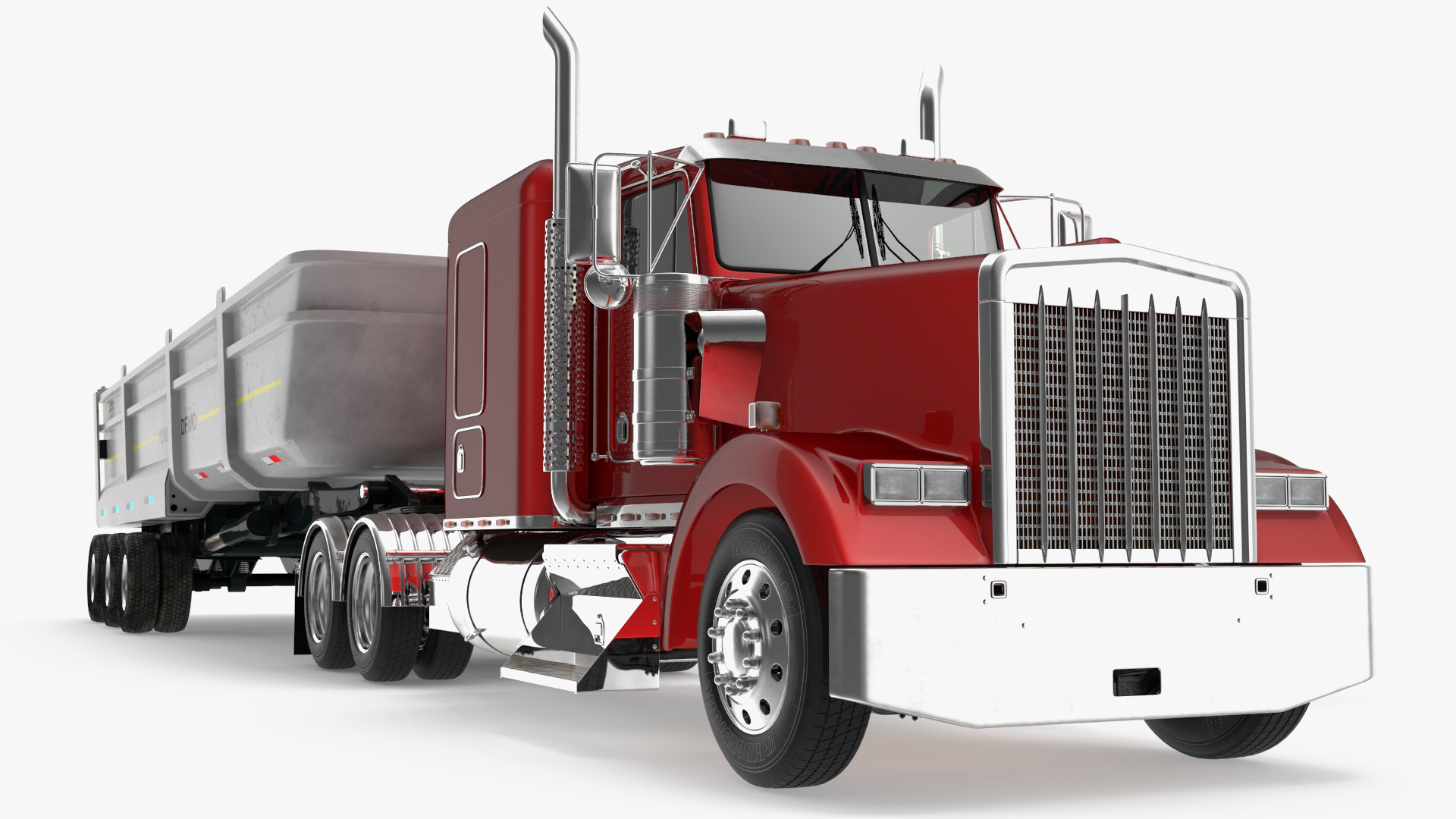 3D Commercial Dump Trailer model