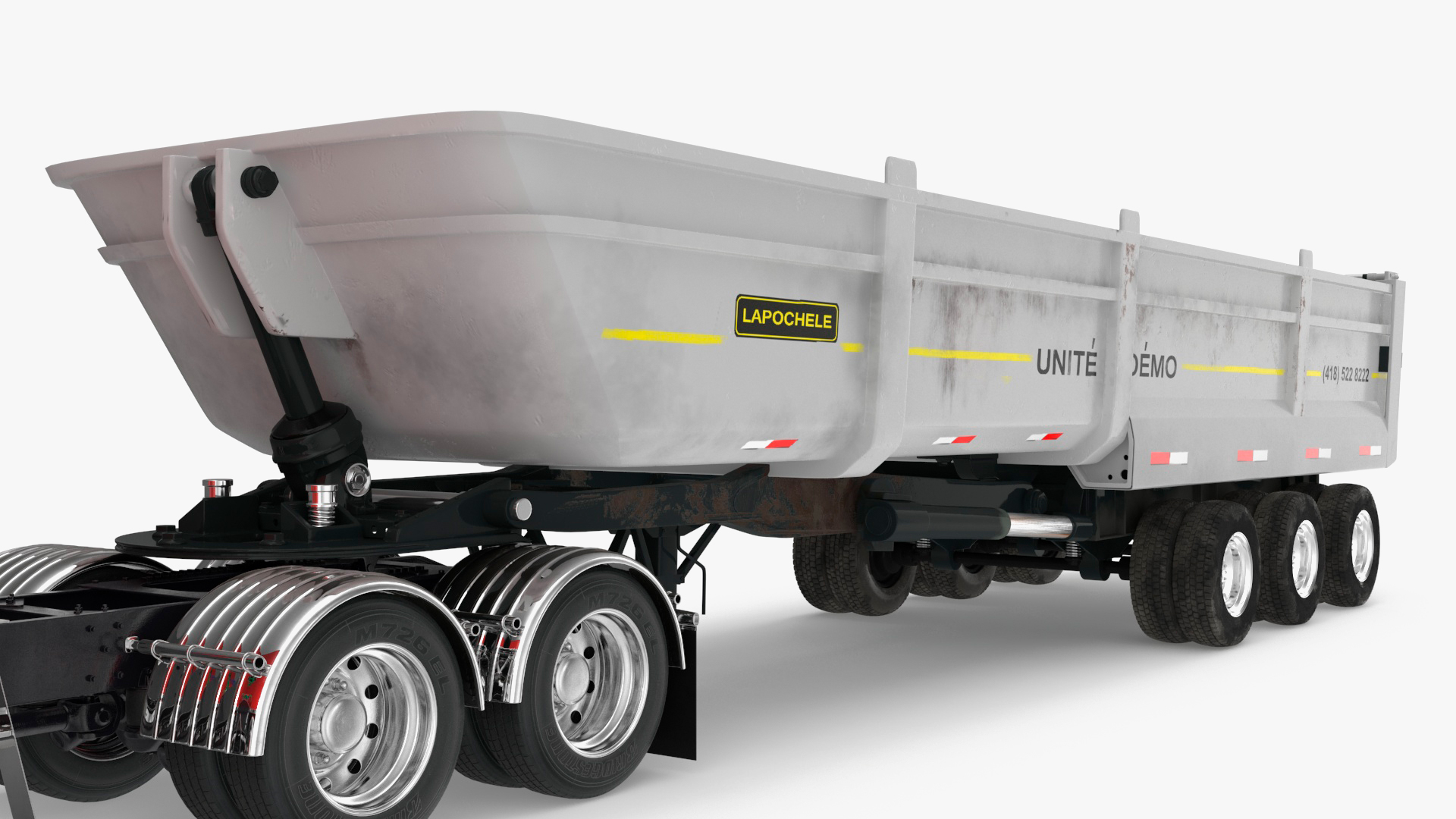 3D Commercial Dump Trailer model