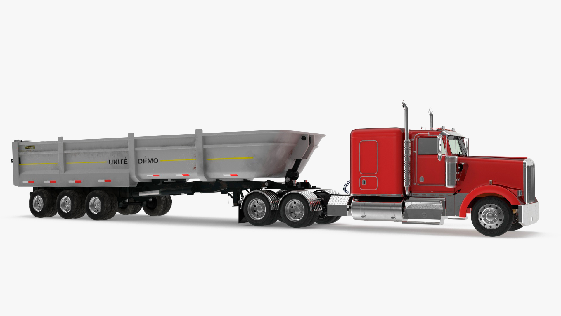 3D Commercial Dump Trailer model