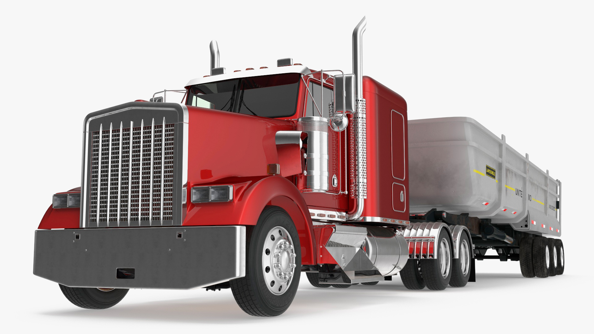 3D Commercial Dump Trailer model