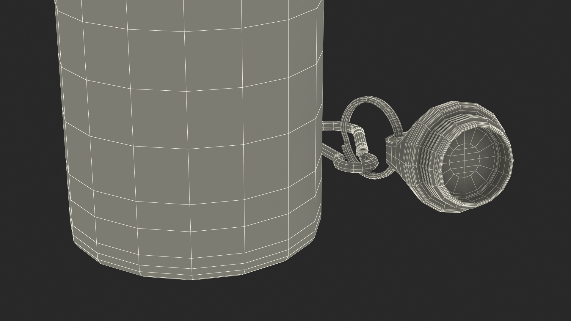 Opened Lightweight Red Aluminum Water Bottle 3D model