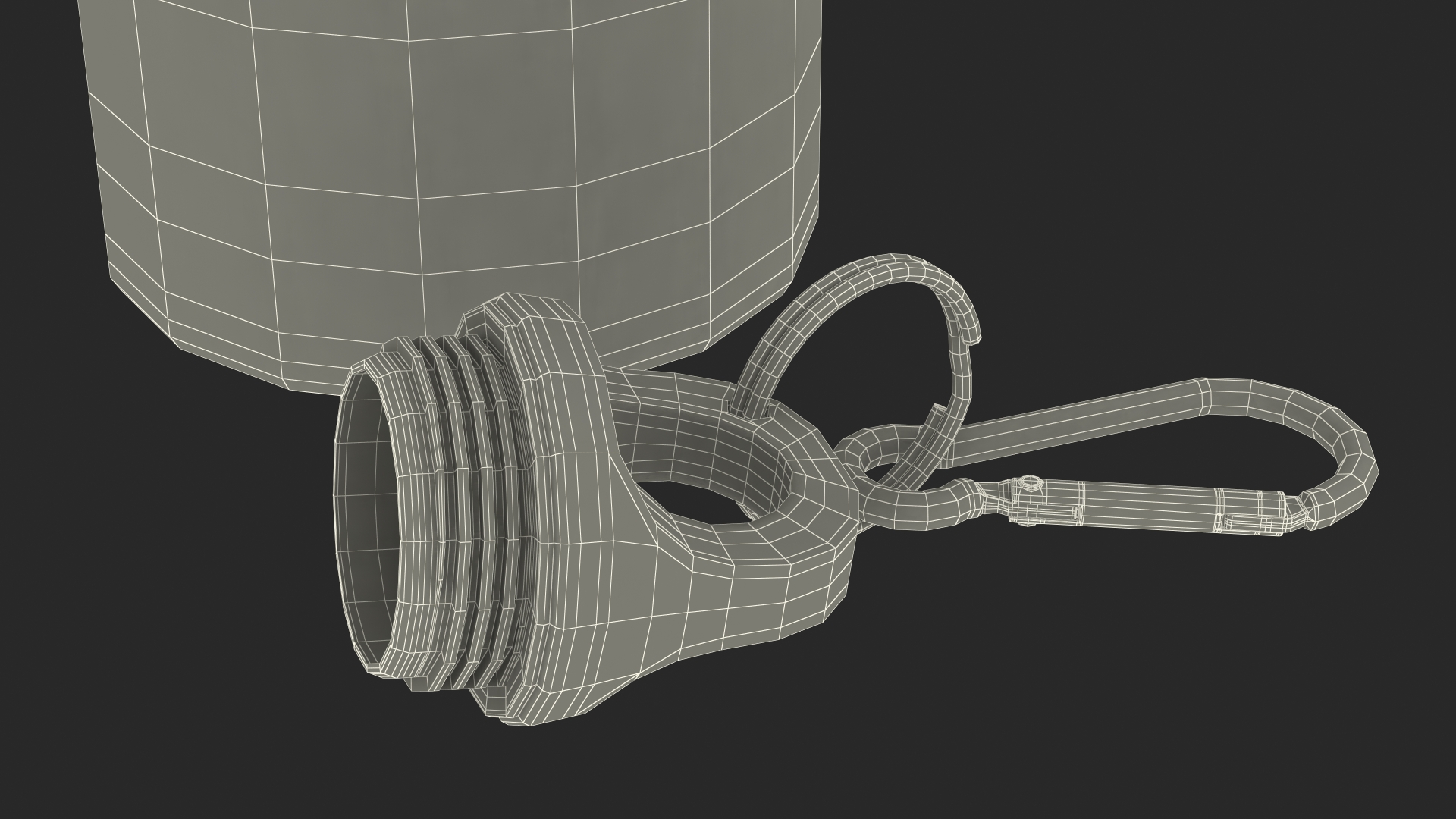 Opened Lightweight Red Aluminum Water Bottle 3D model