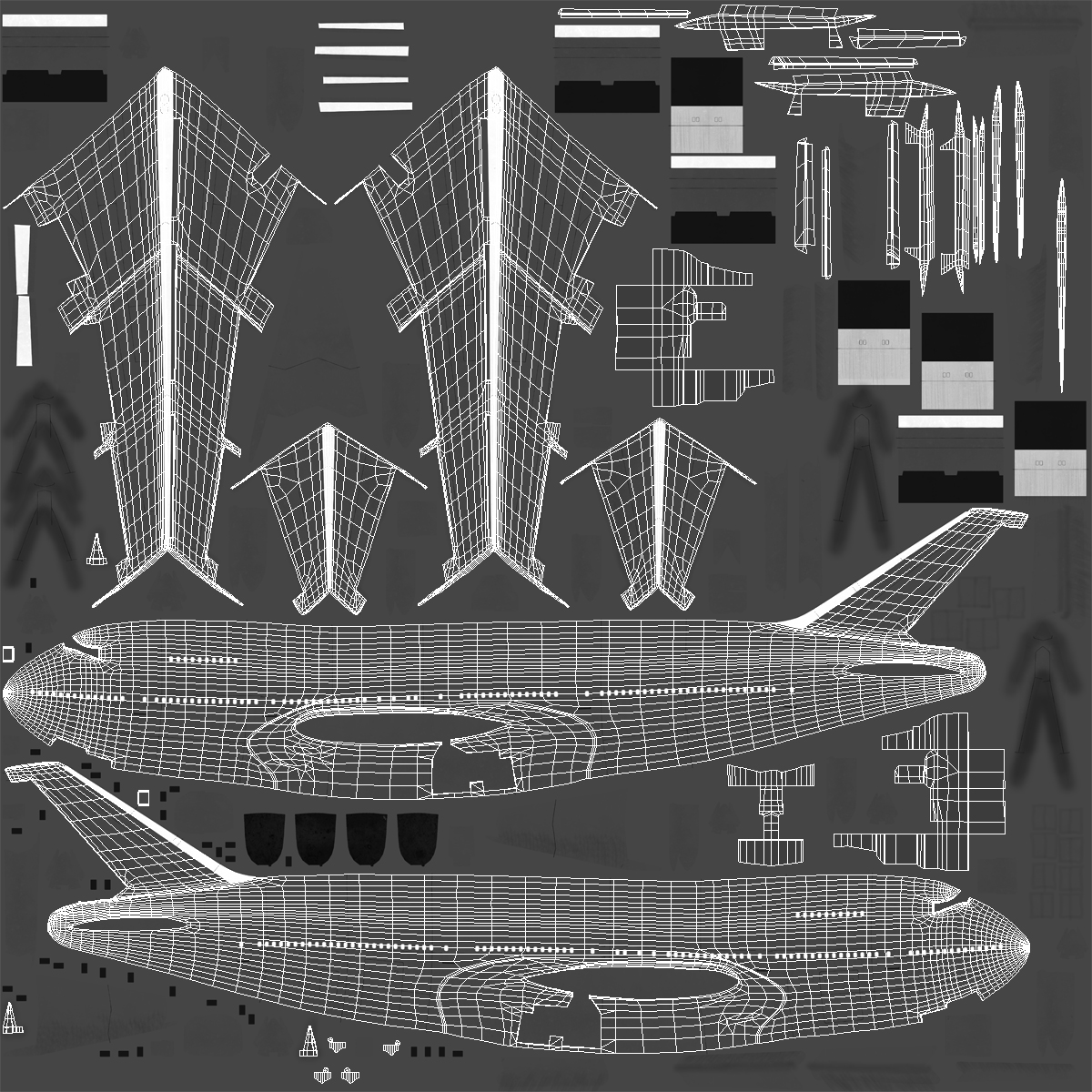 3D Boeing 747 100B Generic model