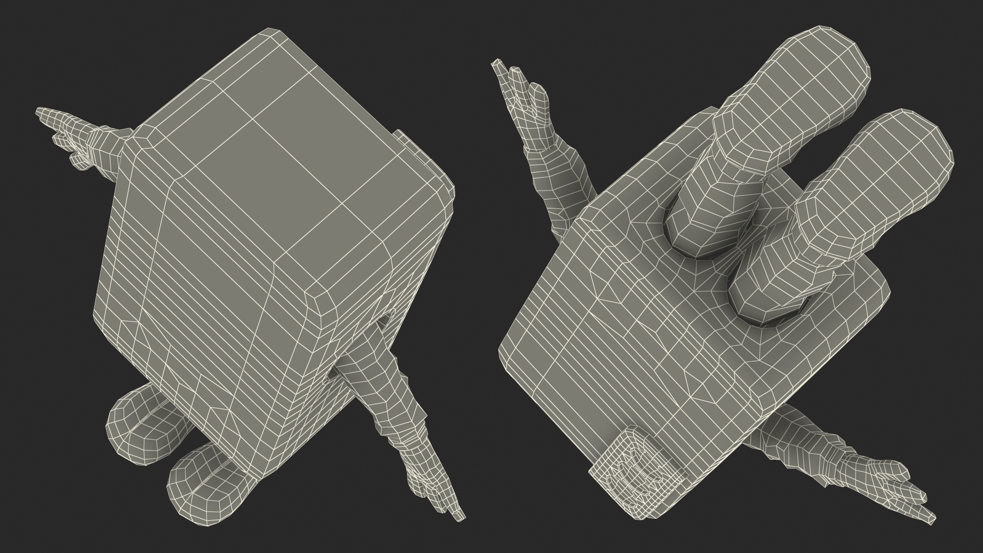 3D Mascot Character Mobile Phone White Rigged for Maya