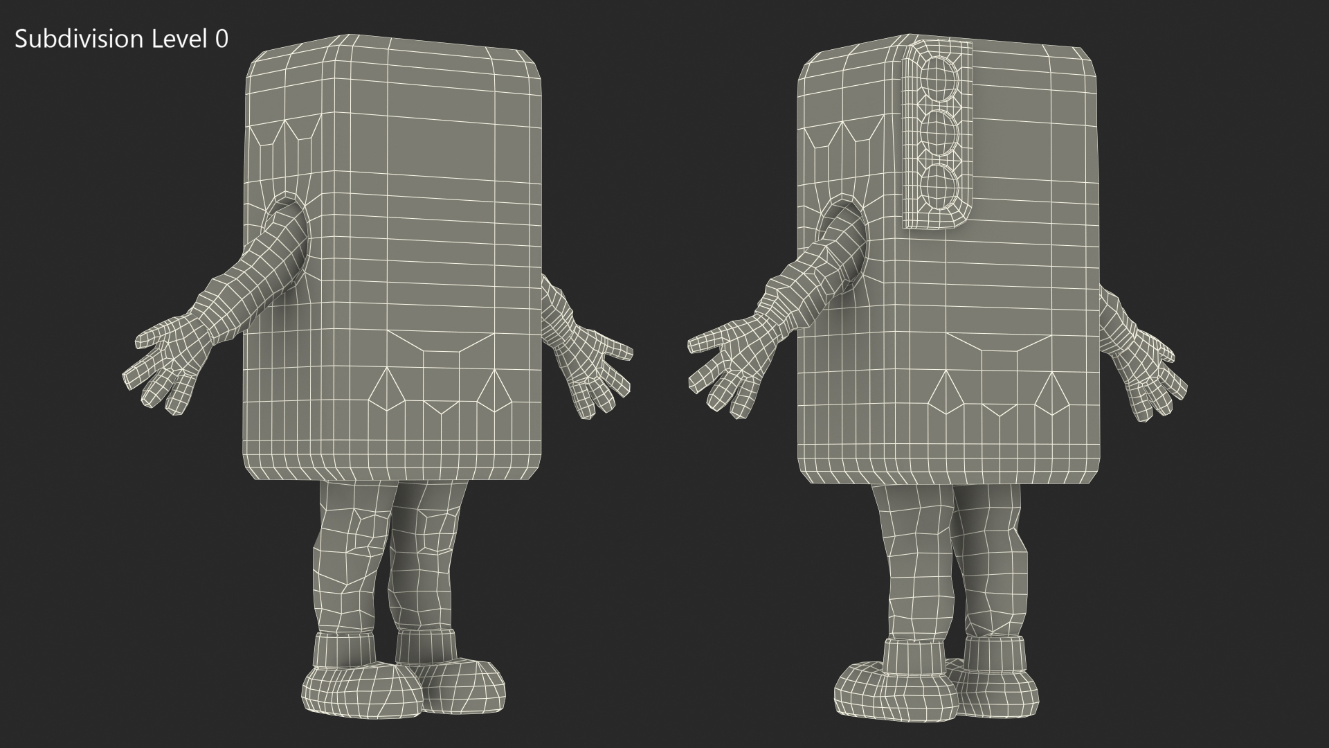 3D Mascot Character Mobile Phone White Rigged for Maya