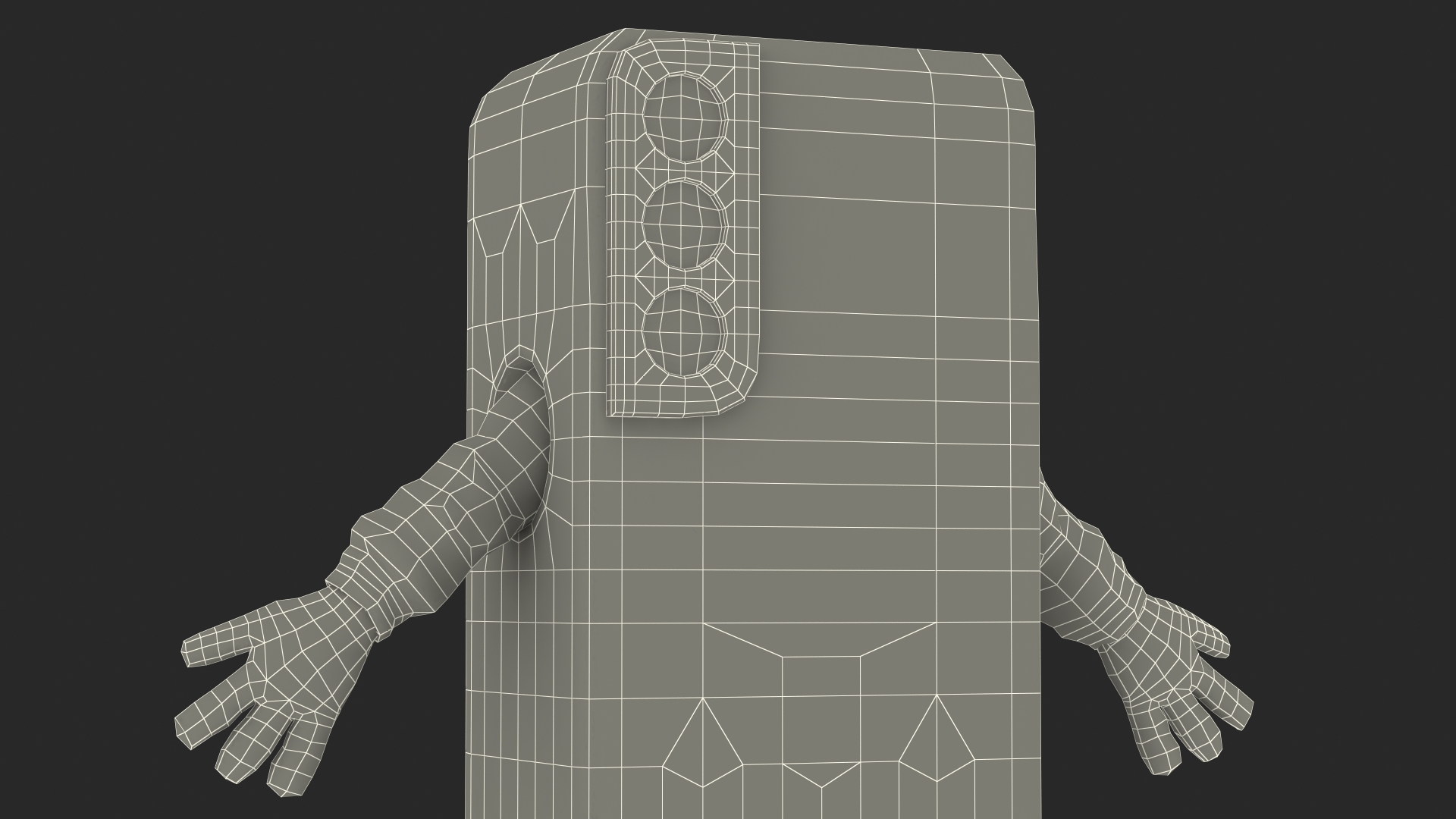 3D Mascot Character Mobile Phone White Rigged for Maya