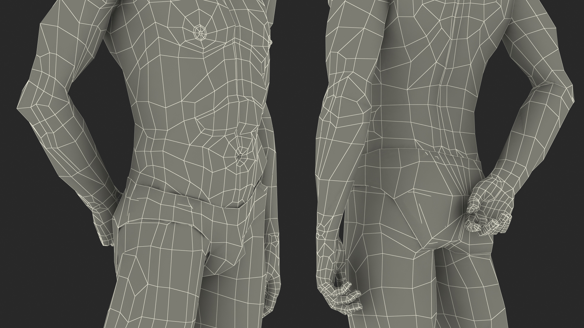 Dark Skin Young Man Smiling Pose 3D