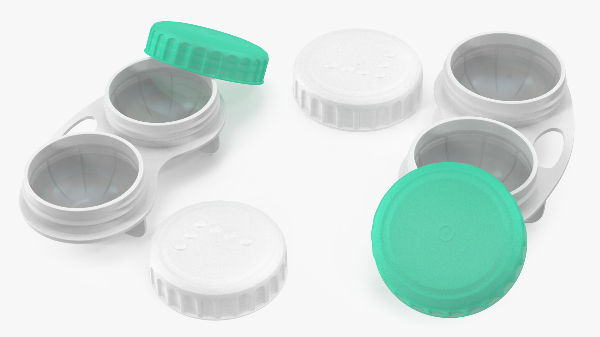 3D Contact Lens Case with Open Lid