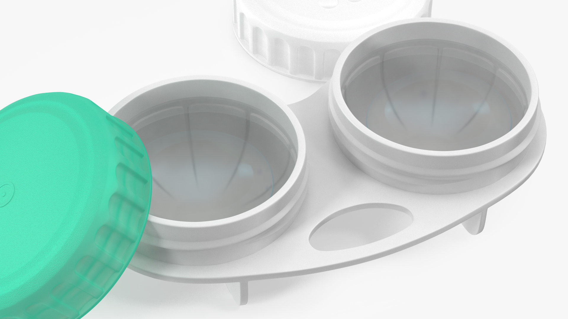 3D Contact Lens Case with Open Lid