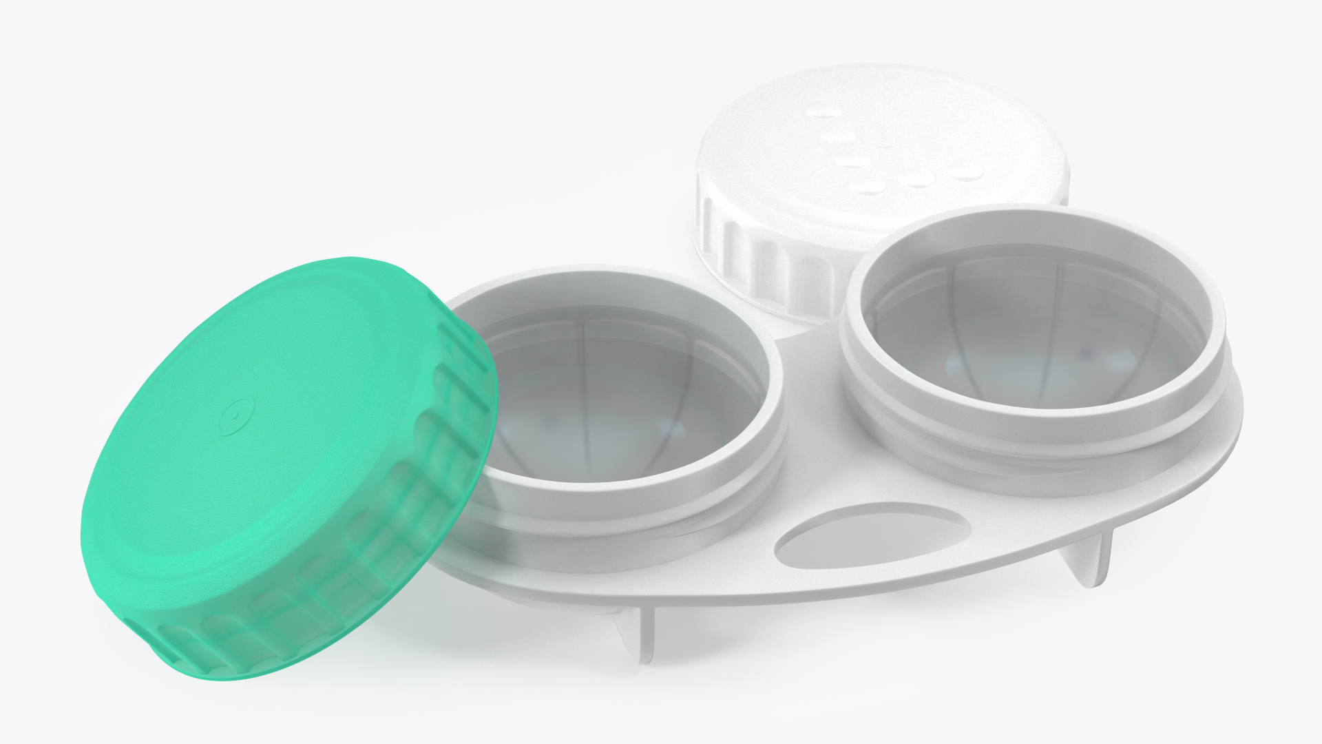 3D Contact Lens Case with Open Lid