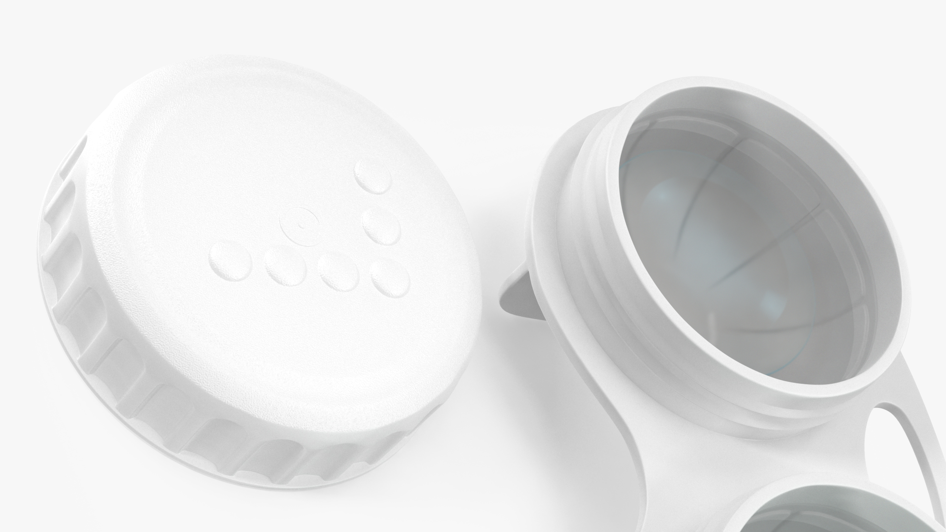 3D Contact Lens Case with Open Lid