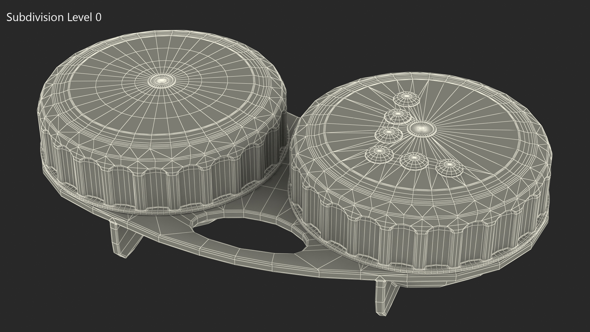 3D Contact Lens Case with Open Lid