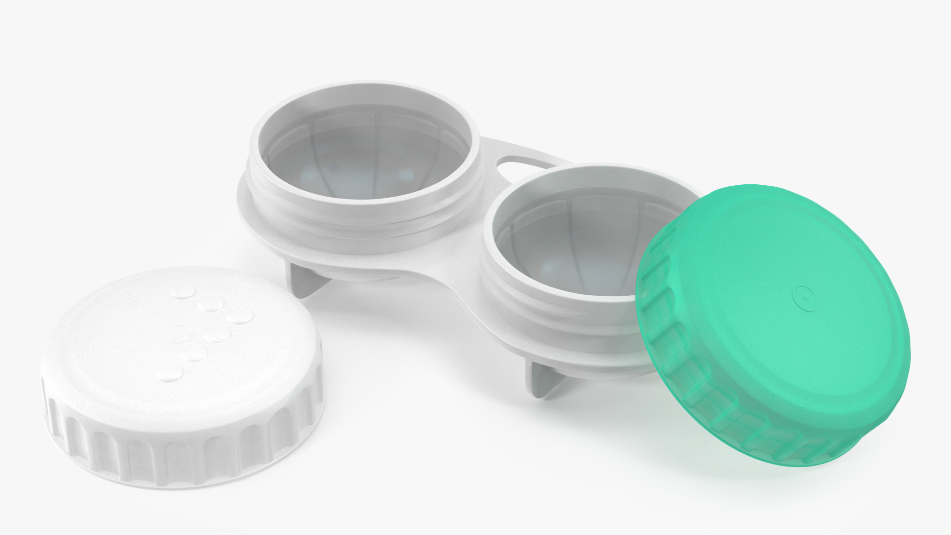 3D Contact Lens Case with Open Lid