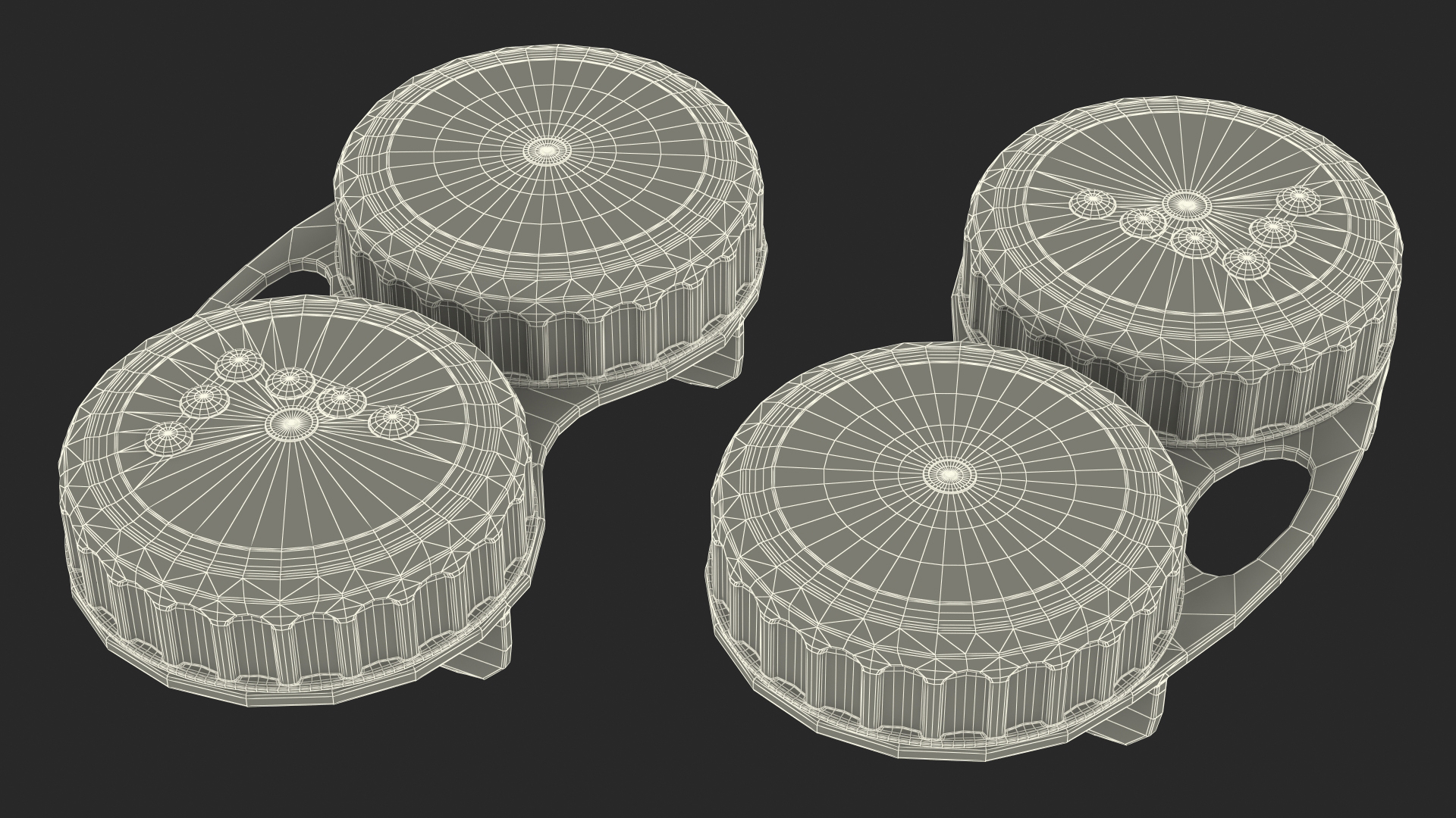 3D Contact Lens Case with Open Lid