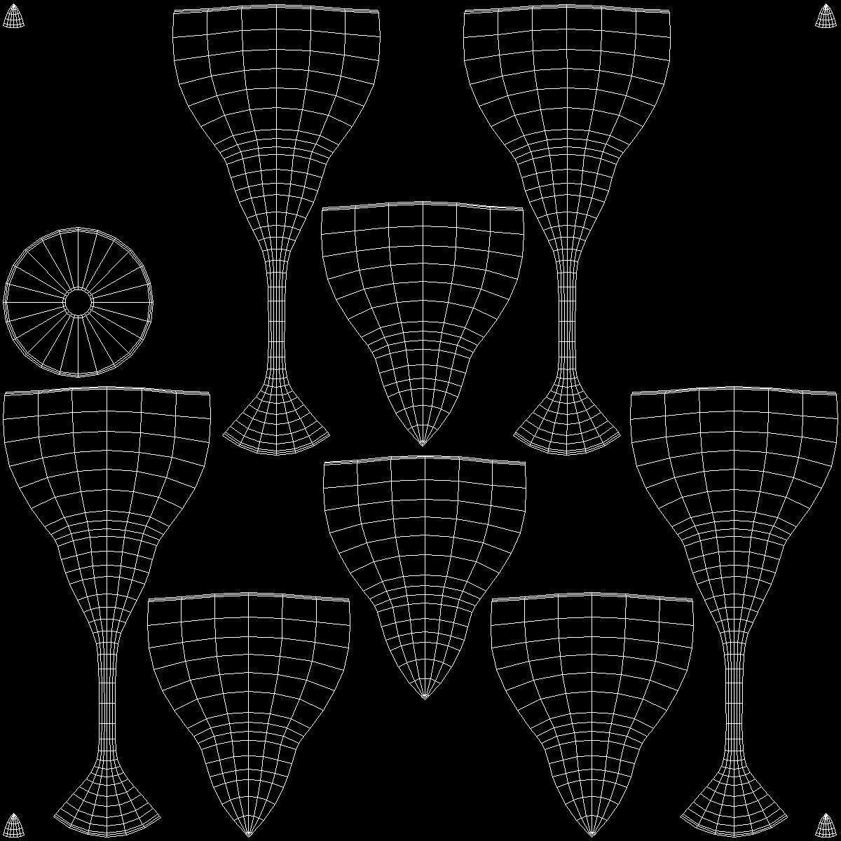3D Margarita Glass Empty