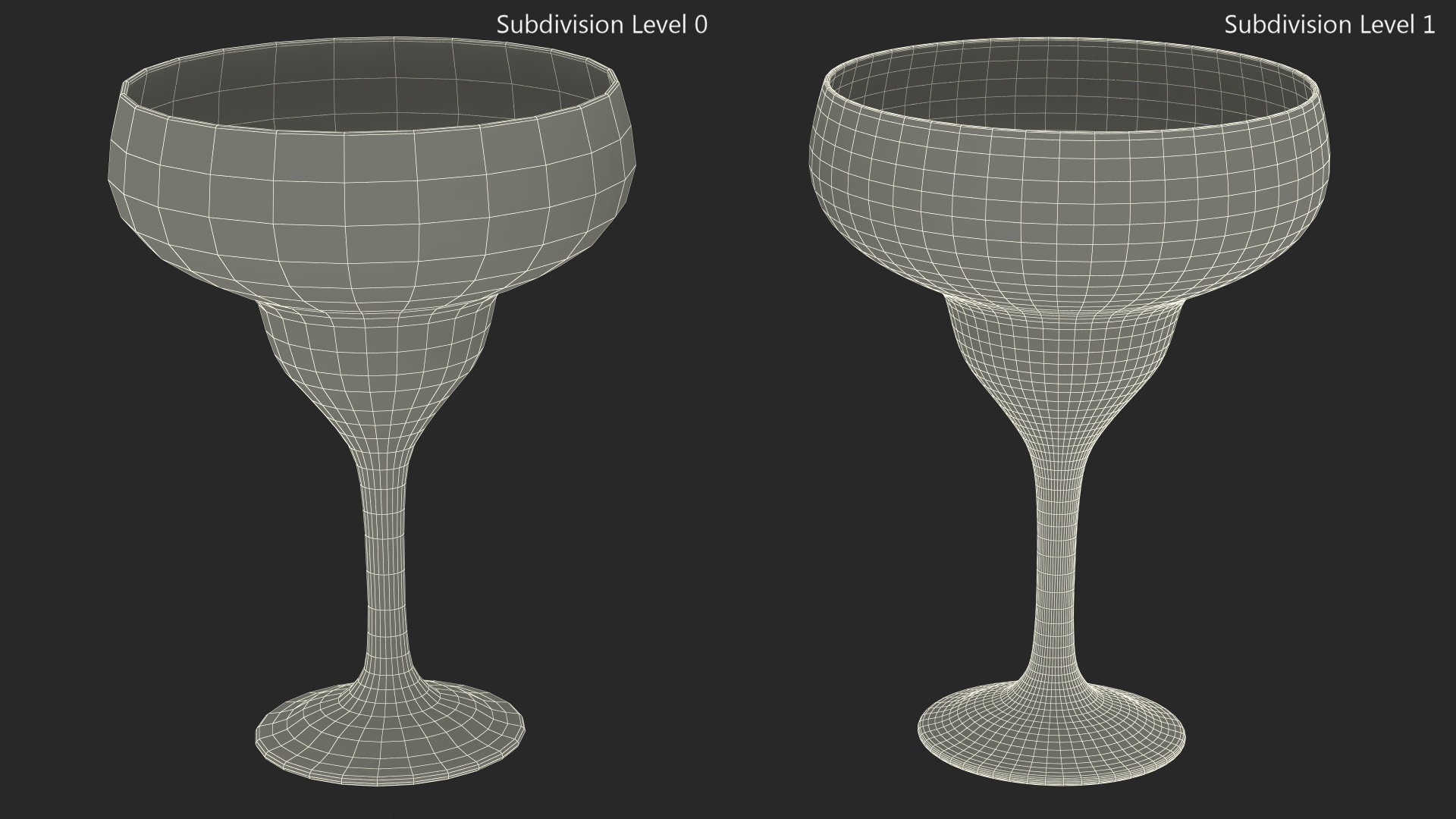 3D Margarita Glass Empty