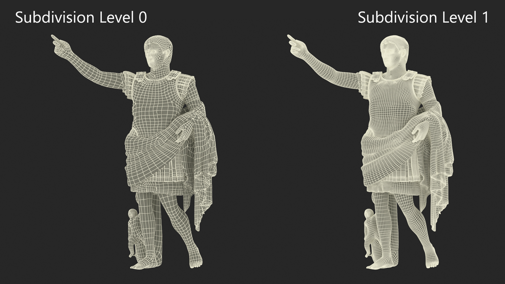 3D Caesar Augustus of Prima Porta Roman Statue for 3D Print