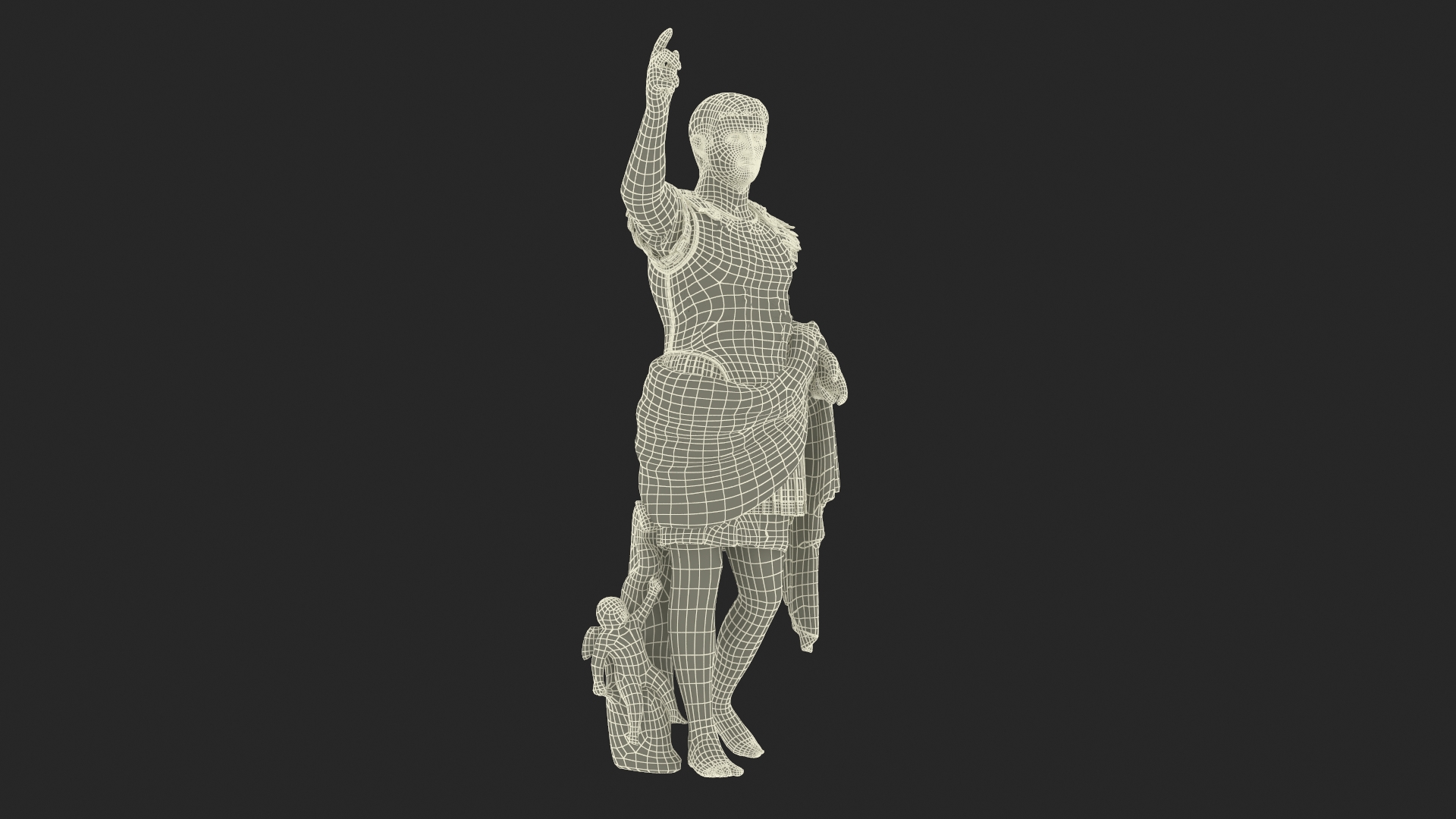 3D Caesar Augustus of Prima Porta Roman Statue for 3D Print