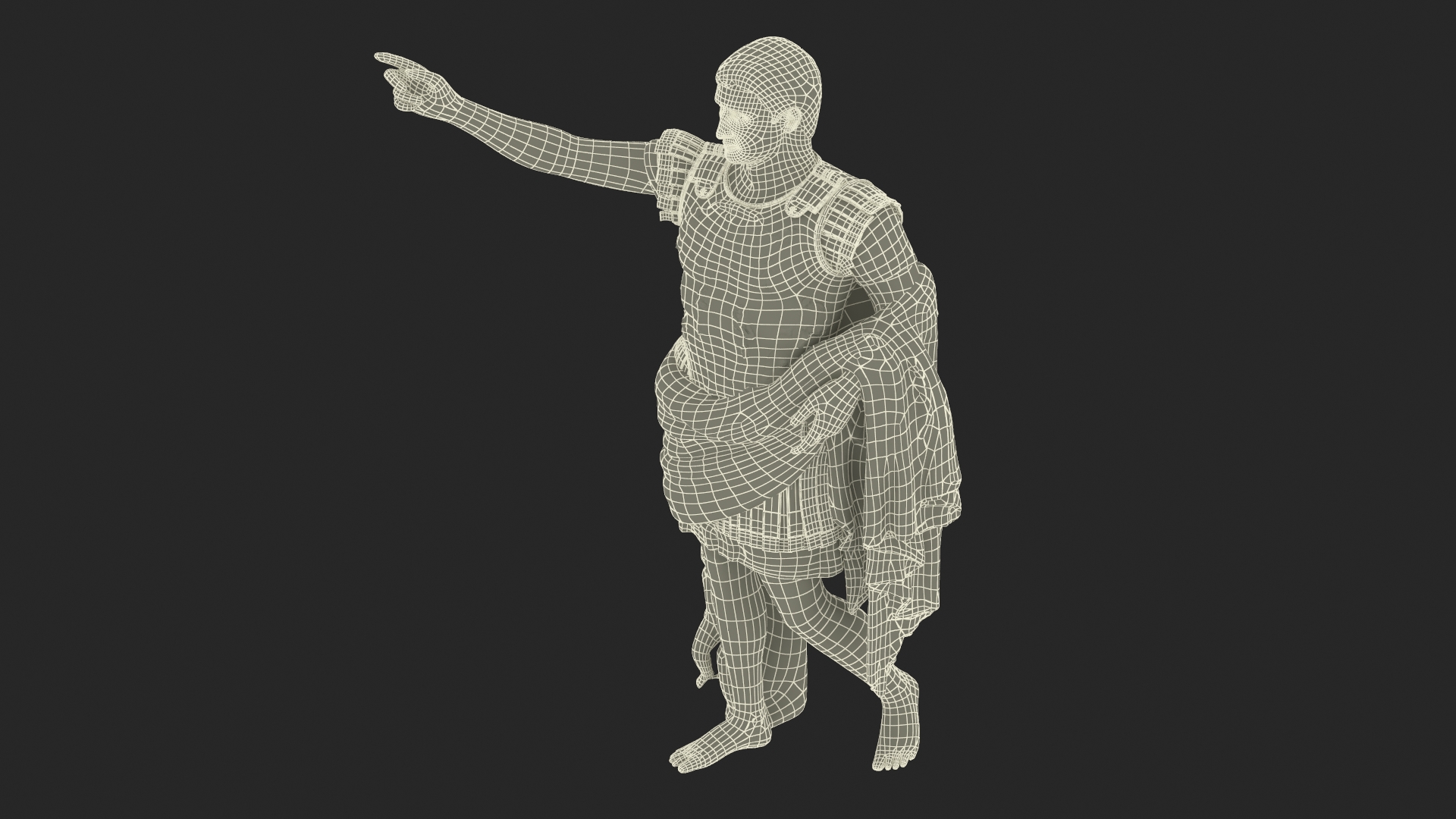 3D Caesar Augustus of Prima Porta Roman Statue for 3D Print