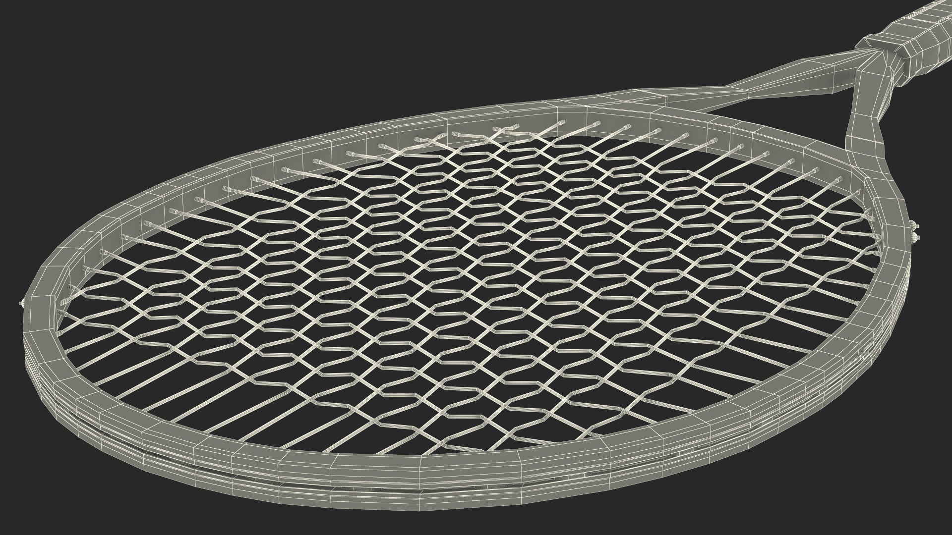 Red Tennis Racket with Tennis Ball 3D model