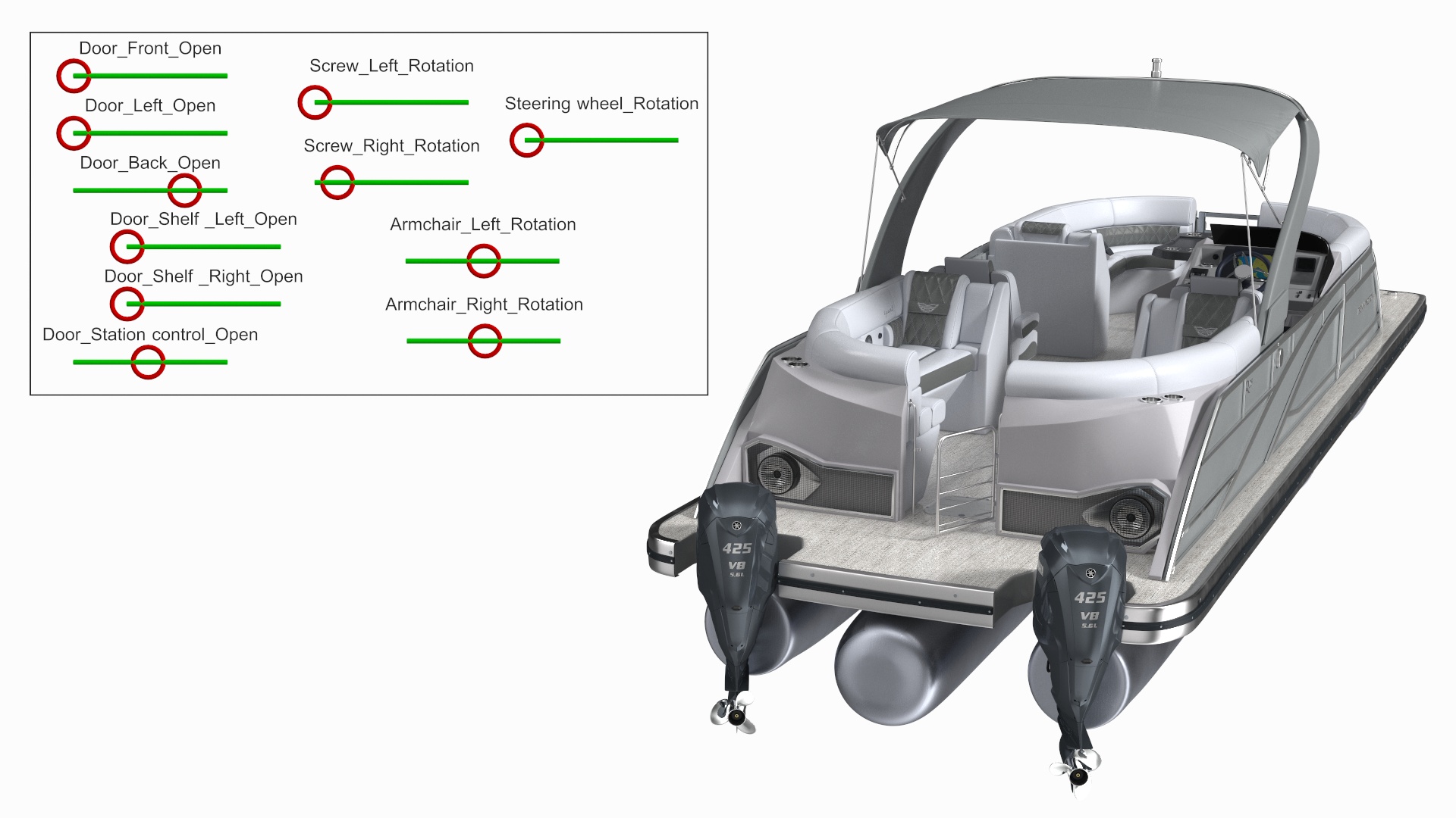 Pontoon Boat Bennington Q LINE 2024 Grey Rigged 3D