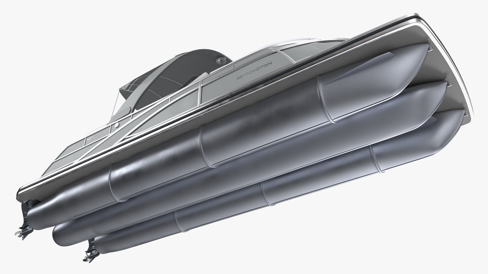 Pontoon Boat Bennington Q LINE 2024 Grey Rigged 3D
