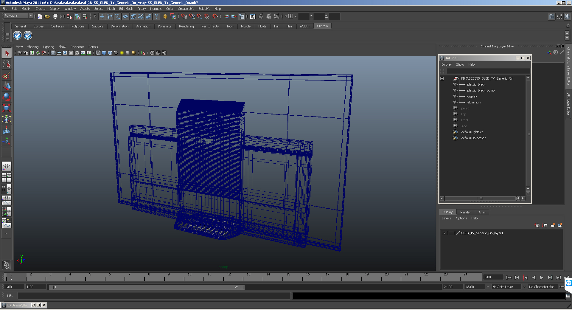 3D 55 OLED TV Generic On