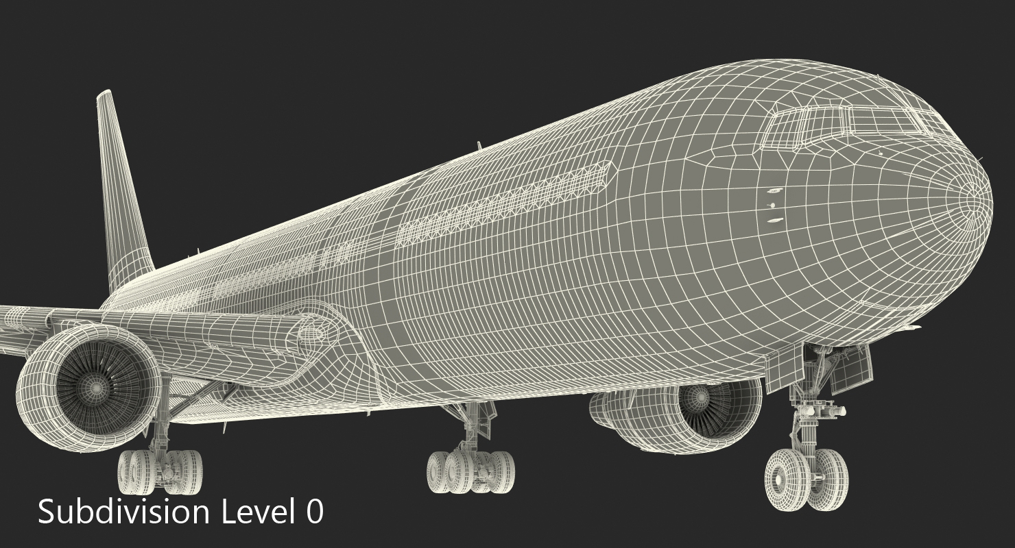 3D Boeing 767 400ER Generic Rigged