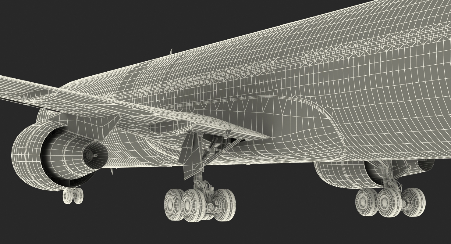 3D Boeing 767 400ER Generic Rigged