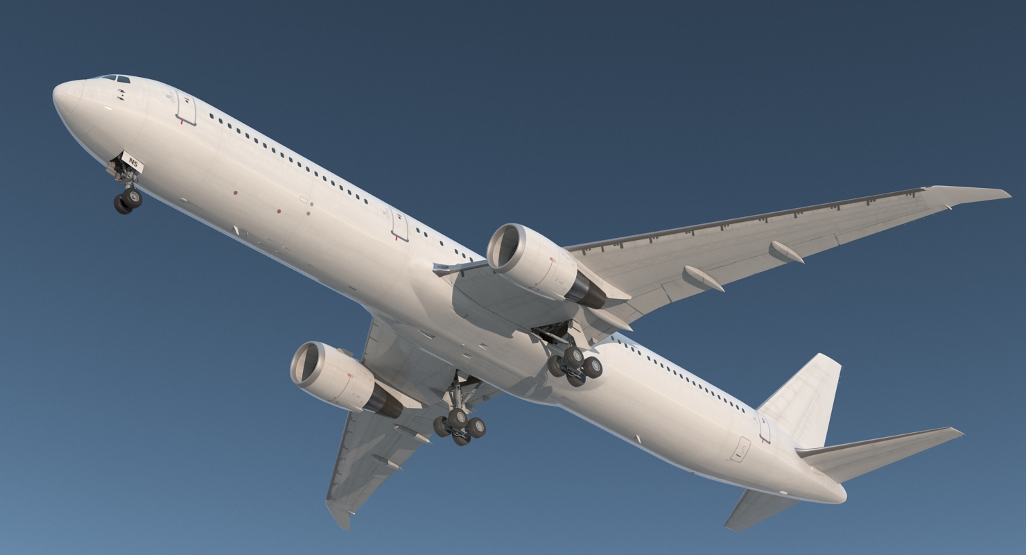 3D Boeing 767 400ER Generic Rigged